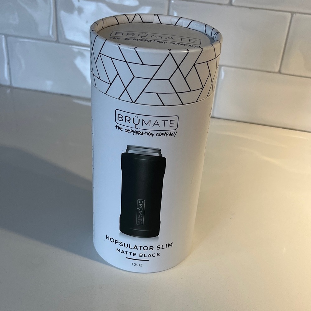 BrüMate Hopsulator Slim Can Insulated Cooler for 12oz Slim Cans, Matte Black - Picture 11 of 11